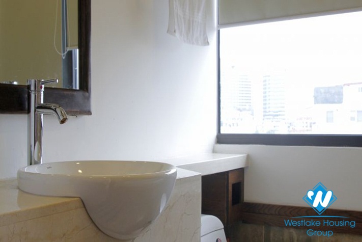 Japanese-style two bedroom apartment for rent in Truong Han Sieu Hoan Kiem